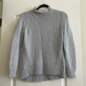 J crew grey sweater funnel neck